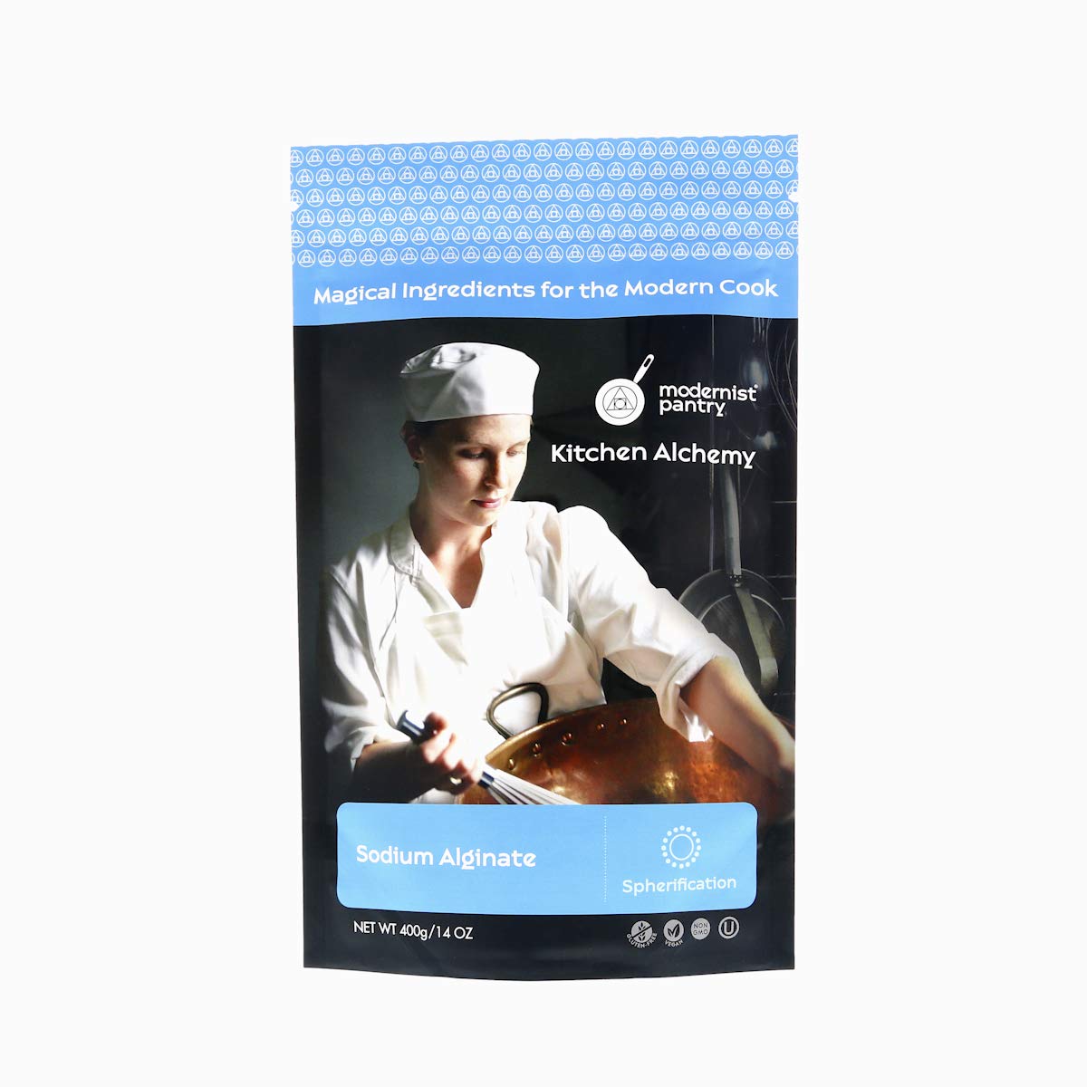Pure Sodium Alginate (Molecular Gastronomy) ⊘ Non-Gmo Vegan Ou Kosher Certified - 400G/14Oz