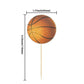 24Pcs Basketball Cupcake Toppers Star Sports Ball Cupcake Picks Baby Shower Basketball Sports Players Theme Birthday Party Cake