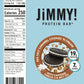 Jimmybar! - Sea Salt Caramel Cookies N Cream - 19G High Protein Bars - 7G Sugar - 12 Count - 58G Health Bars - Natural Peanut Butter Core - Caffeinated Protein Bar For Energy- Hand Drizzled Chocolate