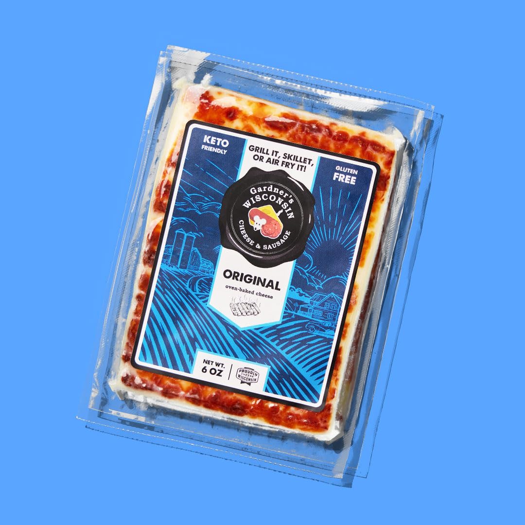 Gardner s Wisconsin Cheese and Sausage, 4 Pack of Oven Baked Cheese, Original Flavor (6 Ounces Per Block) - Artisan Cheese Made