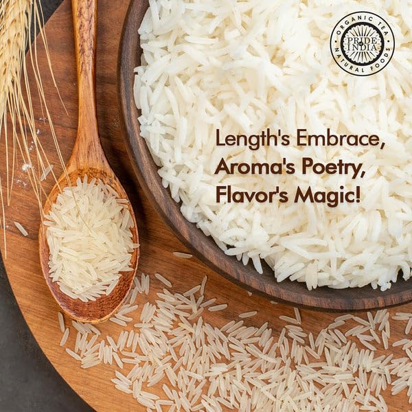Pride Of India - Pack Of 6 - Extra Long Indian Basmati Rice, Naturally Aged Aromatic Grain, 3 Lbs Jar
