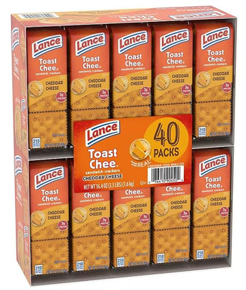 Lance, Cheddar Cheese Crackers, 1.41 oz., 40 pk.