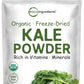 Sustainably Us Grown, Organic Kale Powder, 2 Pounds | Fresh Freeze Dried Source | Nutrient-Dense Greens Superfood | Kale Tea And Green Drink Mix | 907 Servings, No Gmos, Vegan Friendly