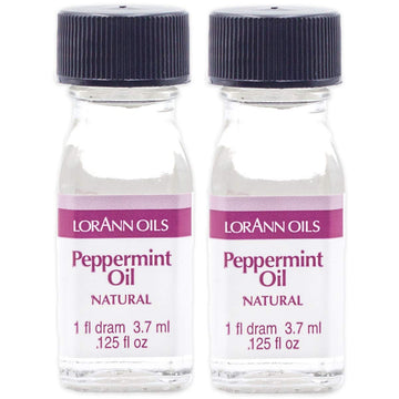 Lorann Peppermint Oil Ss Natural Flavor, 1 Dram Bottle (.0125 Fl Oz - 3.7Ml - 1 Teaspoon) - 2 Pack