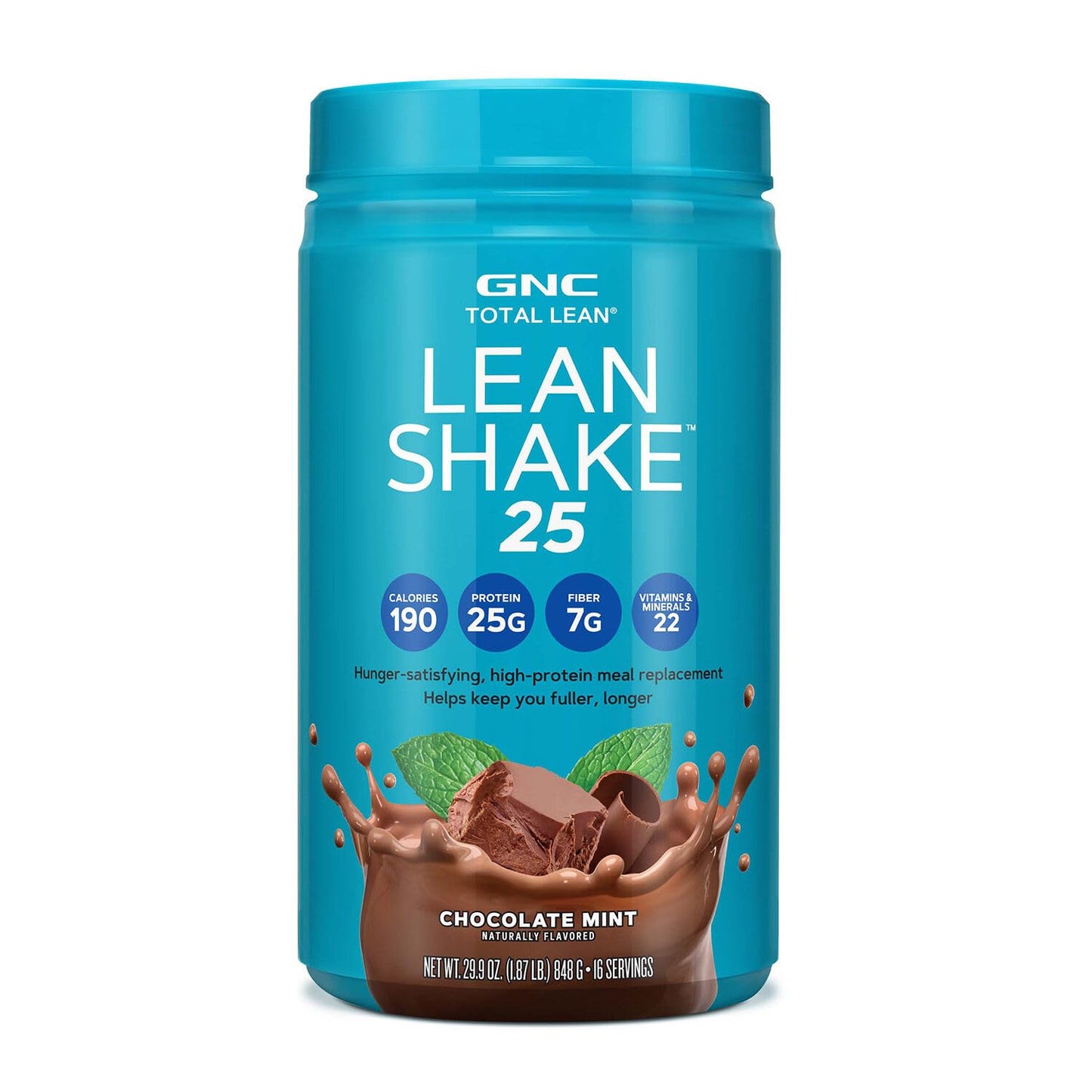 GNC Total Lean Lean Shake 25 - Chocolate Mint, 29.9 oz, 16 Servings