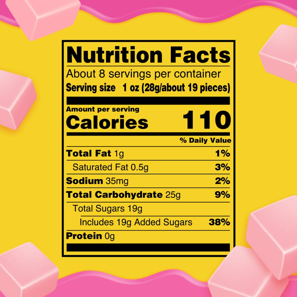 STARBURST Candy Bulk - Minis All Pink Fruit Chews, Pink Snacks, 8oz (Pack of 8)