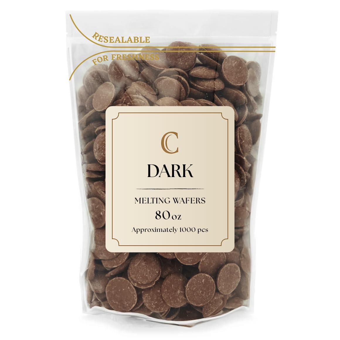 Chocolate Melting Wafers Bulk Bag Perfect For Dipping, Deserts, Baking And More (5 Pound, Dark)