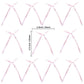 Gyufise Bowknot Cake Toppers, 30Pcs Light Pink Paper Picks for Baby Shower, Birthday, Wedding Party, Size W 2.9in x H 5.7in