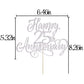 Arokippry Silver Glitter Happy 25Th Anniversary Cake Topper - Company Anniversary Party /25Th Birthday Party Decorations