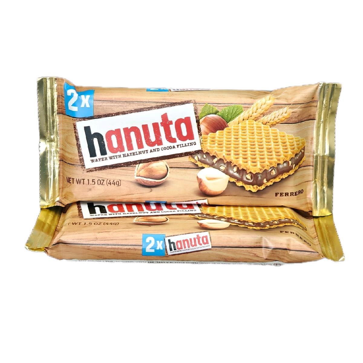 Ferrero Hanuta Wafers With Hazelnut Cream, 18X 2Pcs (36Pcs)