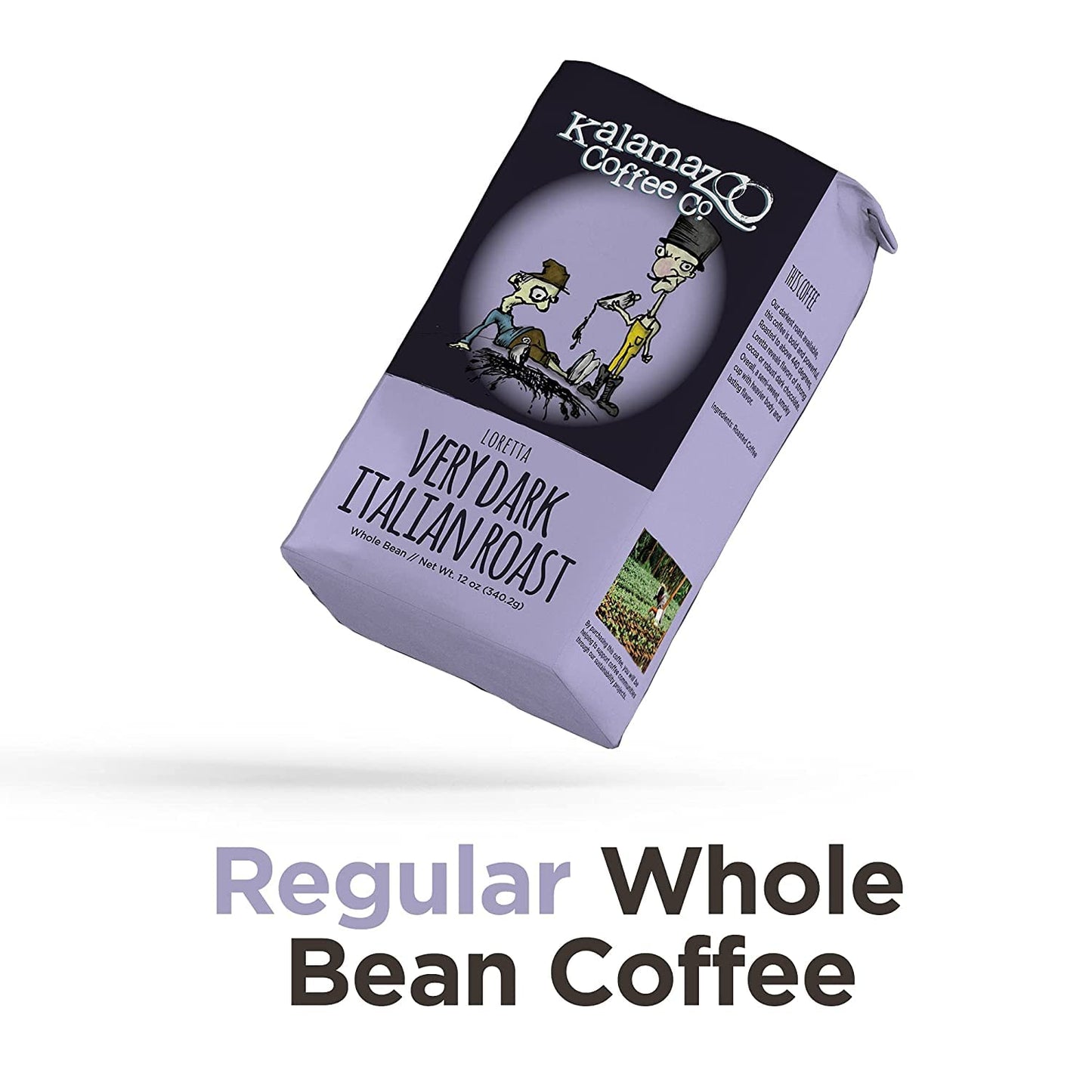 Kalamazoo Coffee Company Loretta Whole Bean Coffee - Very Dark Italian Roast | 12Oz Bag (1 Pack)