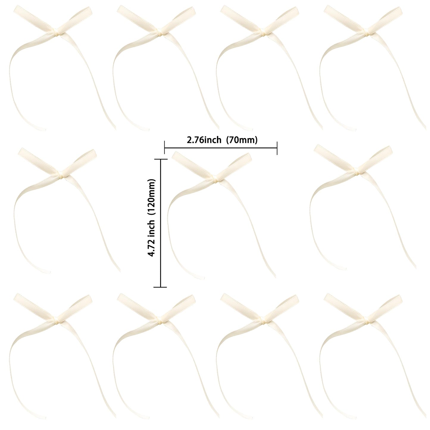 Gyufise Bowknot Cake Toppers - 30Pcs Beige Cake Decorations for Baby Shower, Birthday, Wedding - 2.9 x 5.7 inches