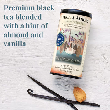 The Republic Of Tea - Vanilla Almond Black Tea Super Refill, 100 Tea Bags, Naturally Caffeinated