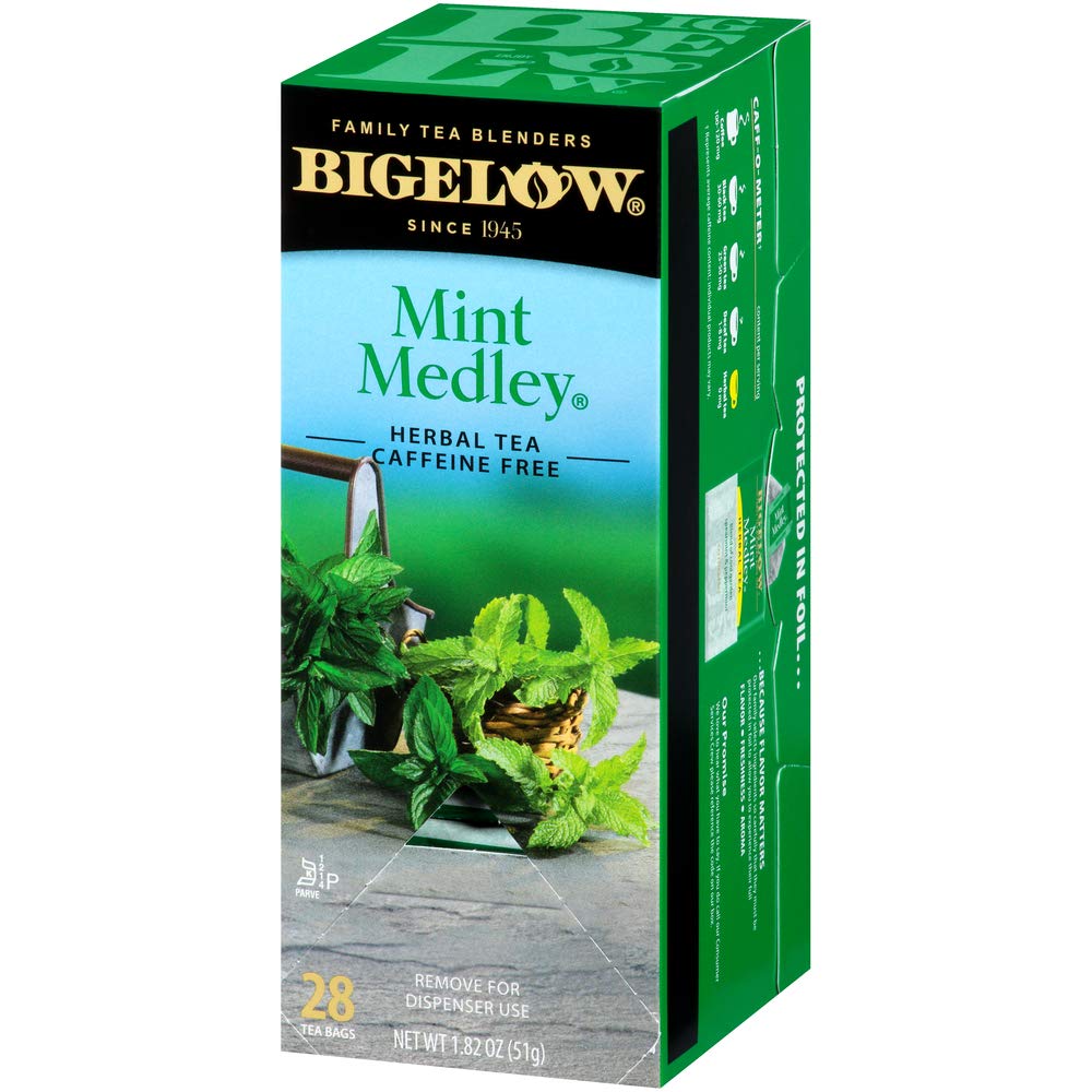 Bigelow Tea Mint Medley Herbal Tea Bags, 28 Count, All Natural, Gluten Free, Peppermint & Spearmint, RCB003931