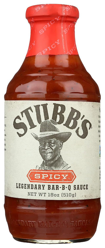 Stubbs Legendary Bar-B-Q Sauce, Spicy, 18 Ounce (Pack of 6)