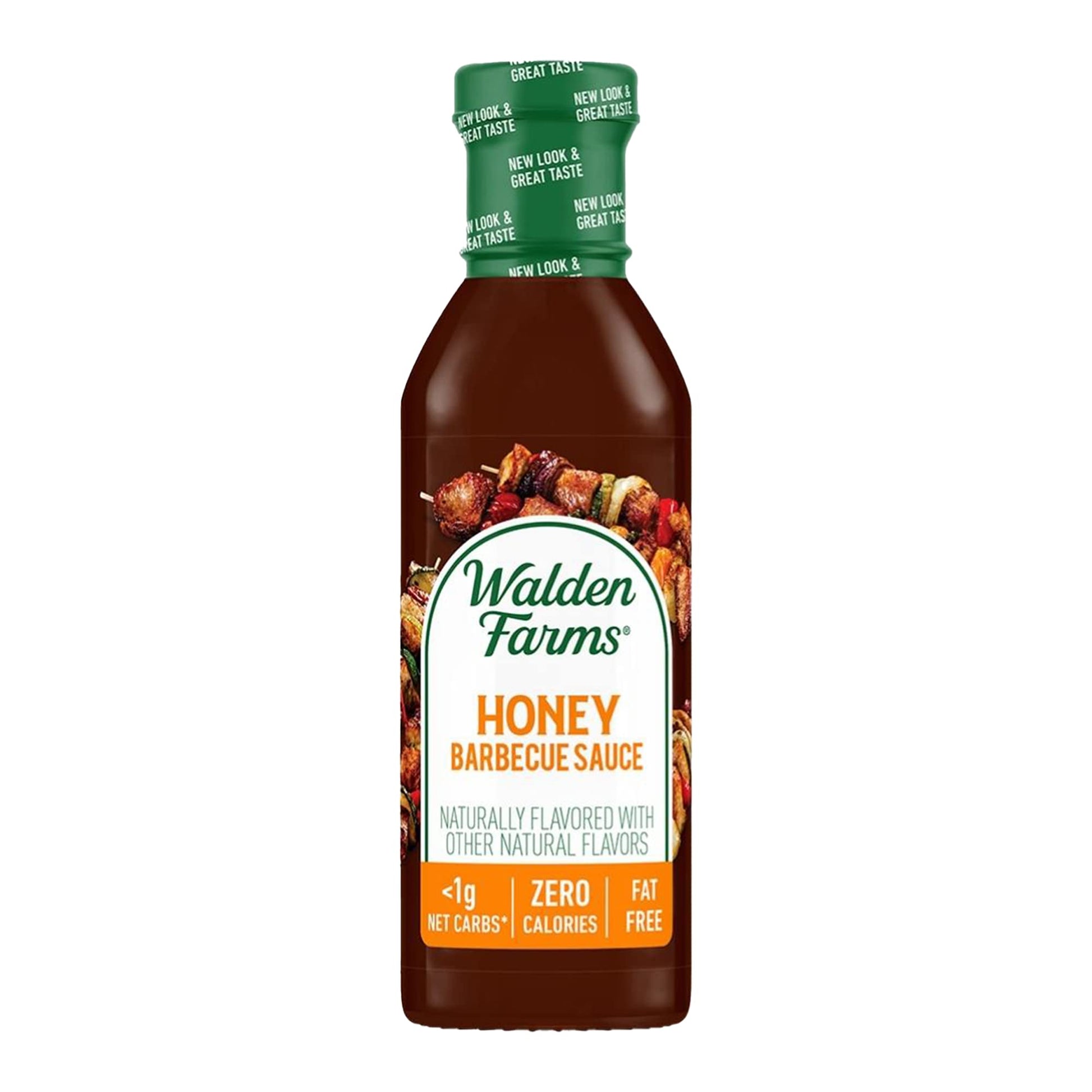 Walden Farms Honey BBQ Sauce 12 oz. Bottle - Sweet and Tangy, Vegan, Kosher and Keto Friendly, 0g Net Carbs - Gourmet Barbecue M