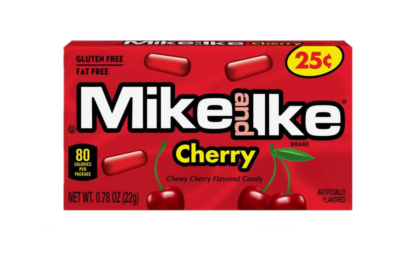 Mike & Ike Chewy Candy Variety Pack | Berry Blast, Tropical, Watermelon, Cherry | 0.78 Ounce (Pack Of 24)