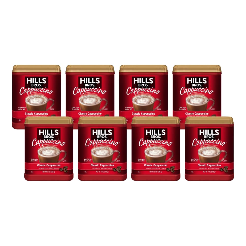 Hills Bros. Flavor Coffee (Classic Cappuccino, 14 Ounce (Pack of 8)