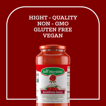 La San Marzano Arrabiata Sauce, All Natural, Vegan, Gluten Free, 24 oz, Pack of 6