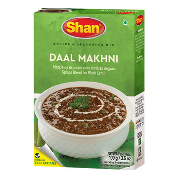 Shan Daal Makhni Recipe & Seasoning Mix 100g (3.52oz) Pack of 1 - Spice Blend for Black Lentil - Suitable for Vegetarians - Airt