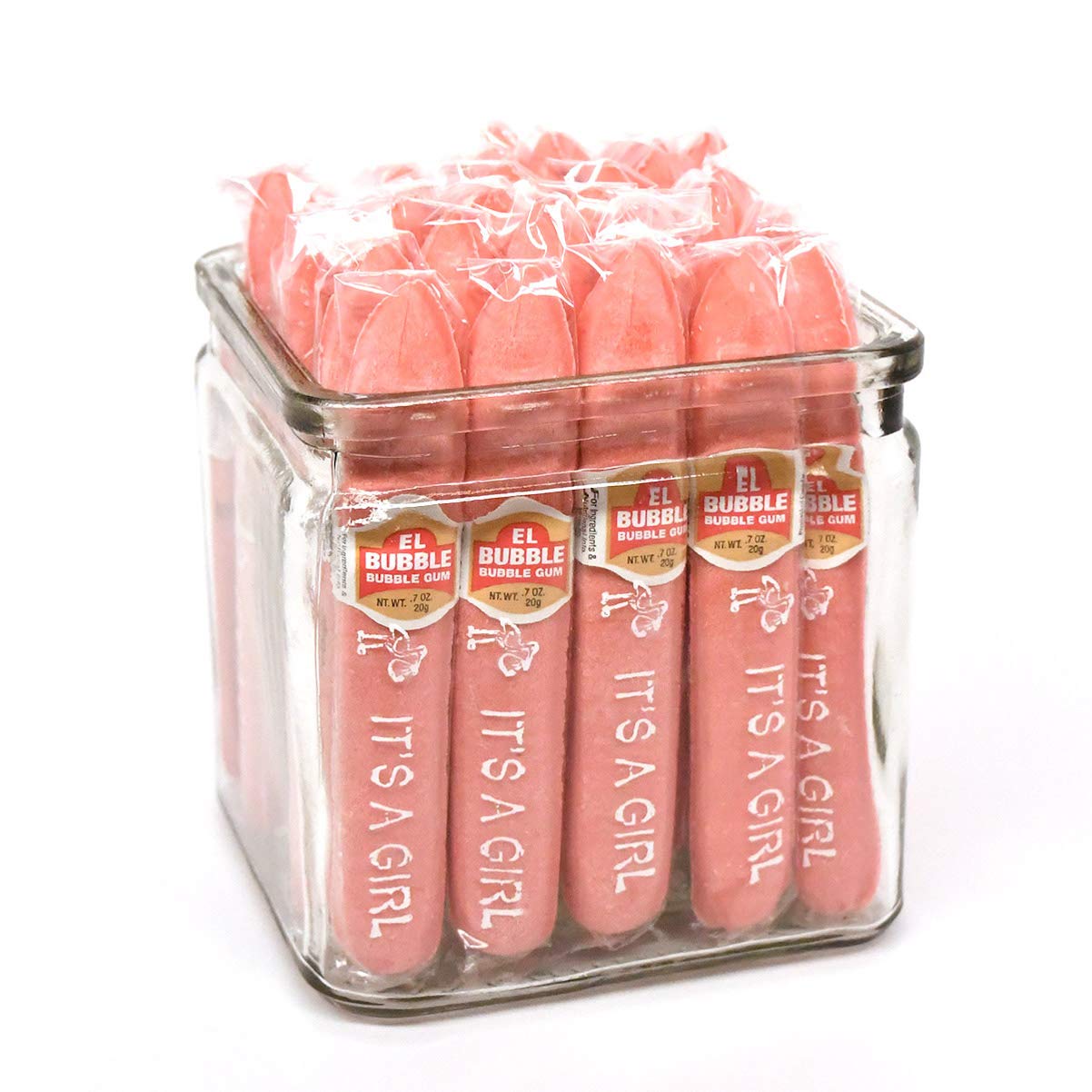 Tootsie Roll Dubble Bubble Its A Girl Bubble Gum smoky aroma - 36 Count Pack, Pink, Model 6051303