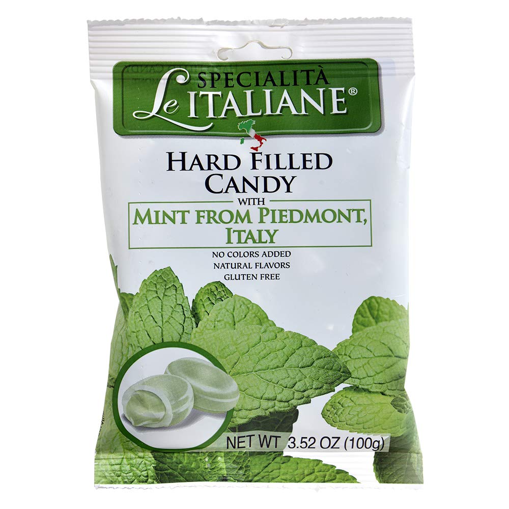 Serra Le Italiane, Italian Natural Hard Candy Filled With Mint From Piedmont Italy, 3.5 Ounce (Pack Of 3)