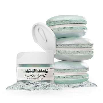 Luster Dust - Green Iridescent (4g 1x Jar) | Edible Vegan Dust & Paint for Cake Decorating, Ice Cream, Desserts, Cocktails and B