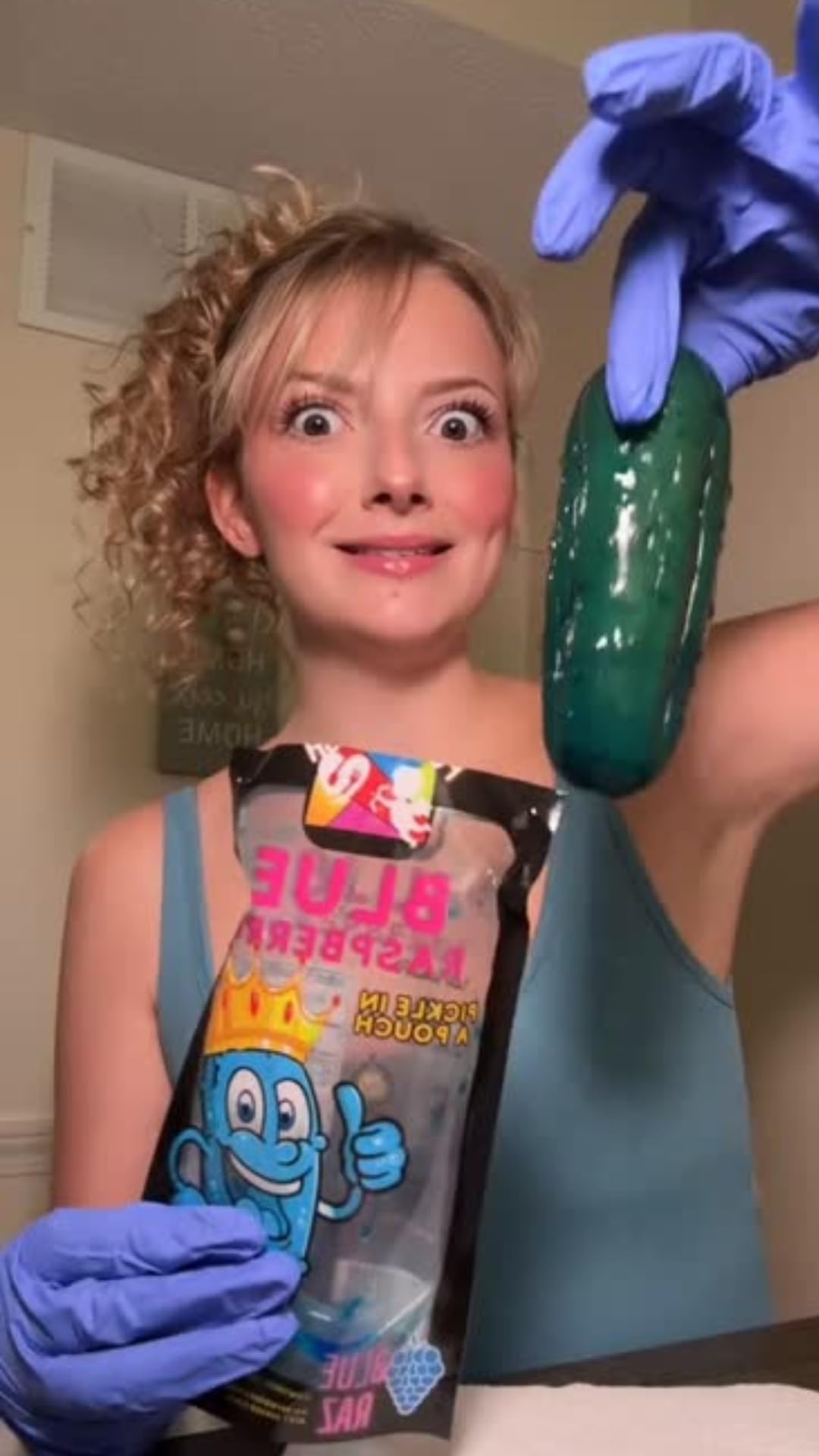 Ashley Dashleys-Chamoy Pickle Kit + Blue Raspberry Pickle Gift Pouch-W/Cotton Candy Crunch Powder, Fruit Roll Ups-Tiktok Trend Items By Foodcrush