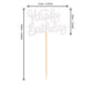 36 Pcs Happy Birthday Cupcake Toppers Glitter Birthday Cupcake Picks Decorations For Celebrating Birthday Party Supplies Silver
