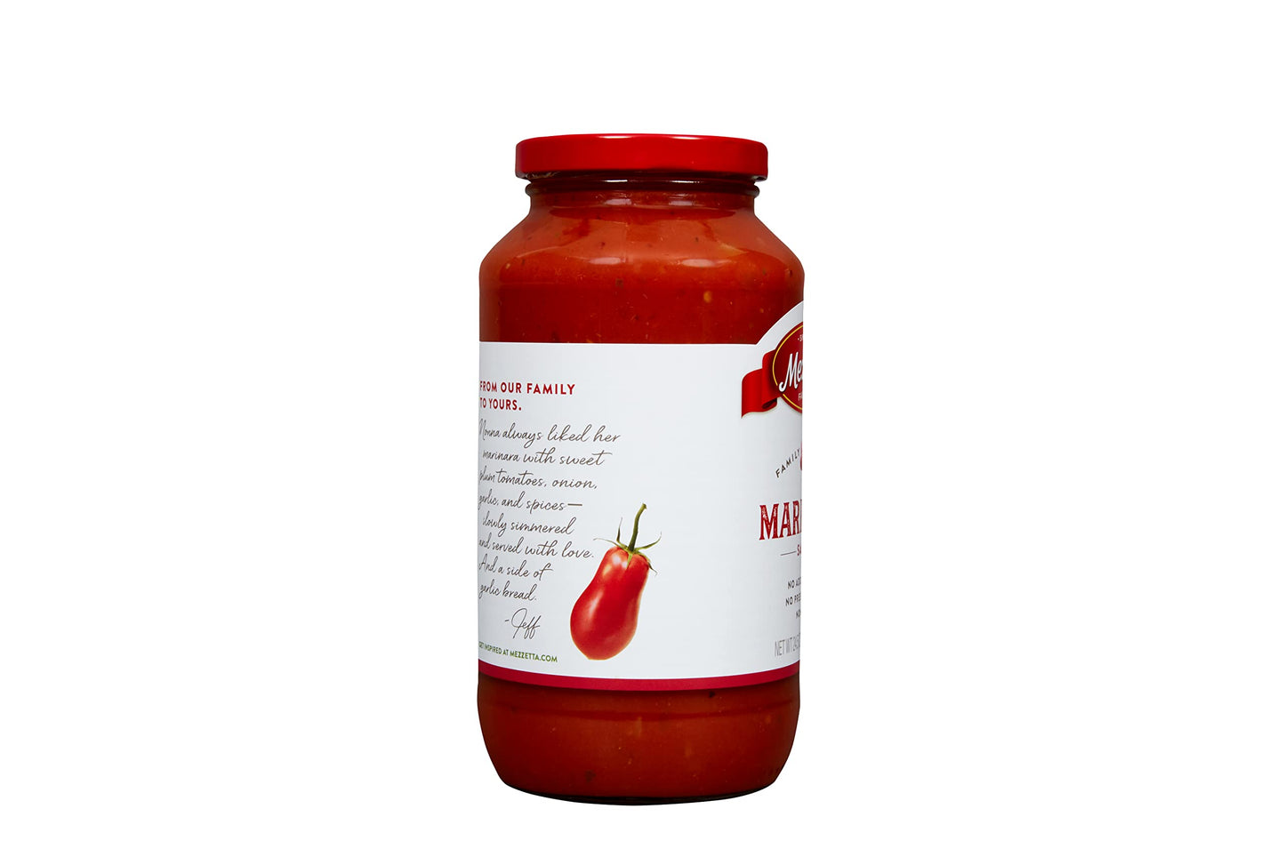 Mezzetta Family Recipes Marinara Sauce | Vegan, Non-Gmo, Gluten Free, Preservative Free, Keto | 24.5 Ounce Jar (Pack Of 6)