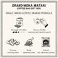 Bacha Coffee | Grand Moka Matari Single Origin, 100% Arabica Beans, Medium Dark Roast, X12 Individually Wrapped Single Serve Fil