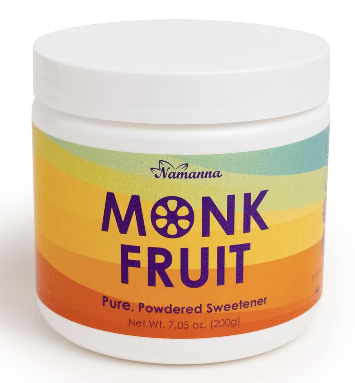 Namanna Pure Monk Fruit Sweetener - Zero Calorie, Zero Carb, Paleo And Keto Safe - (7% Mogroside V, 200G, 1,110 Servings) - 1 Pa