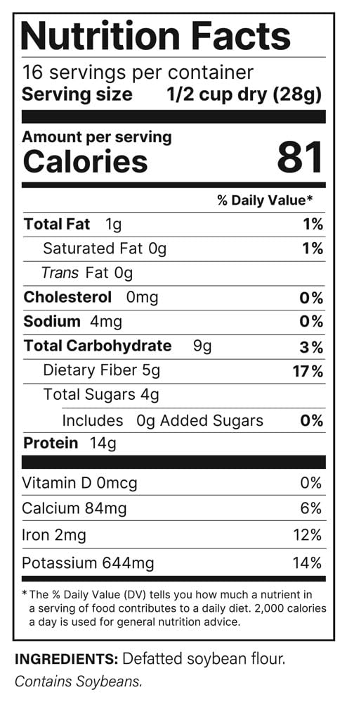 Plant Basics - Hearty Plant Protein - Unflavored Chunks, 1 Lb (Pack Of 6), Non-Gmo, Gluten Free, Low Fat, Low Sodium, Vegan, Mea