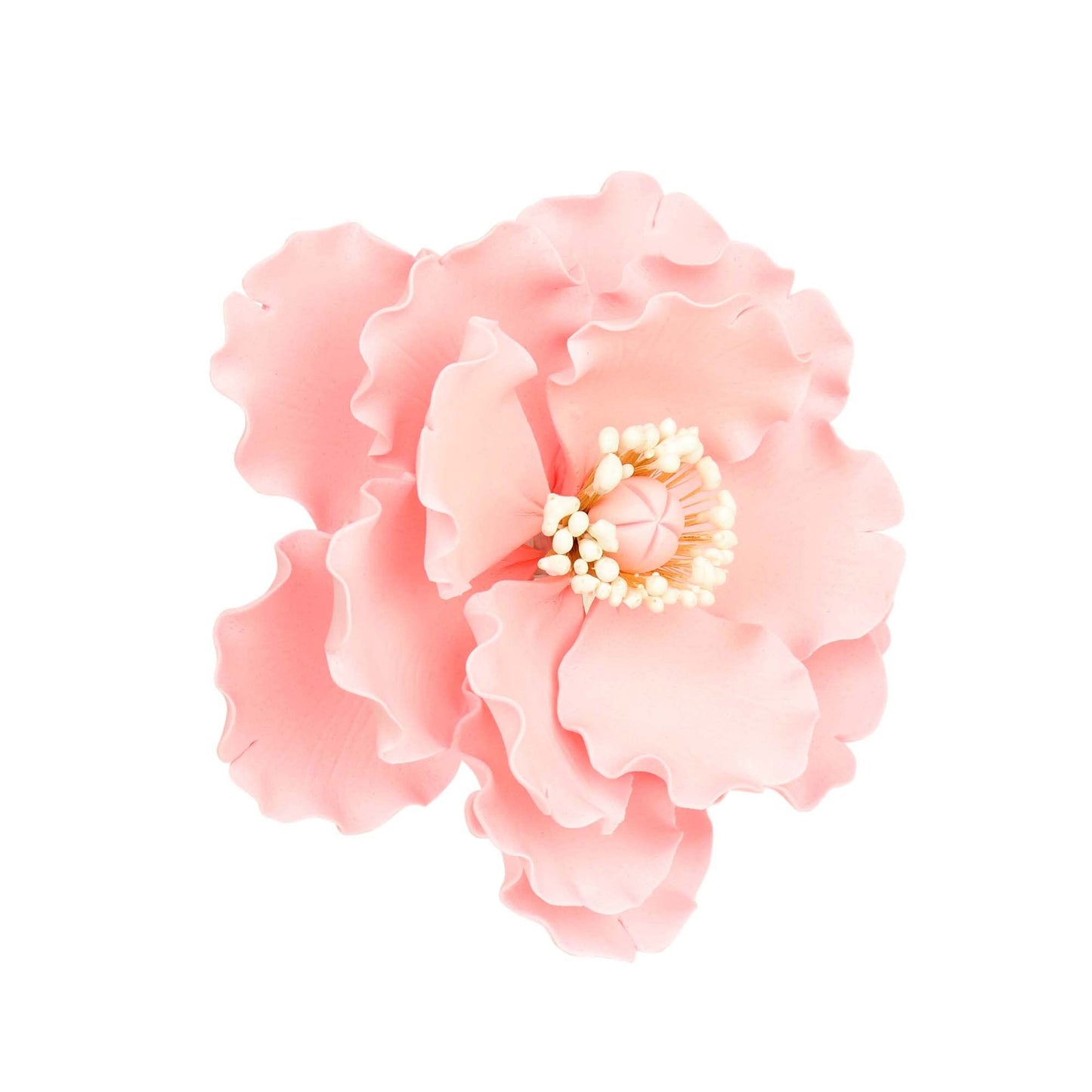 OCREME Gumpaste Sugar Flower Set of 3, 4.5 Inch, Pink, for Cake Decorating and Cupcake Toppers