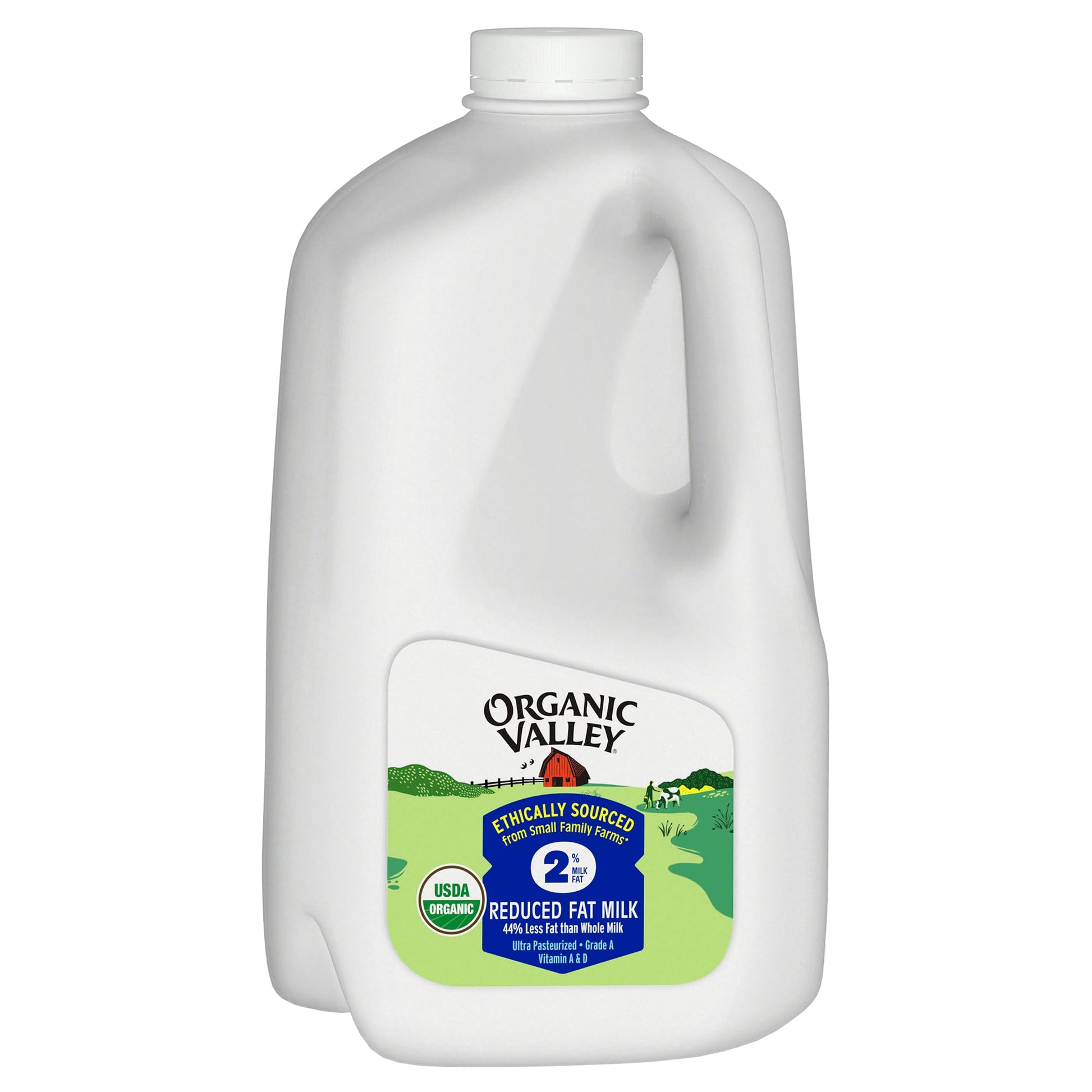 ORGANIC VALLEY Ultra Pasteurized Reduced Fat Organic 2% Milk, 128 oz