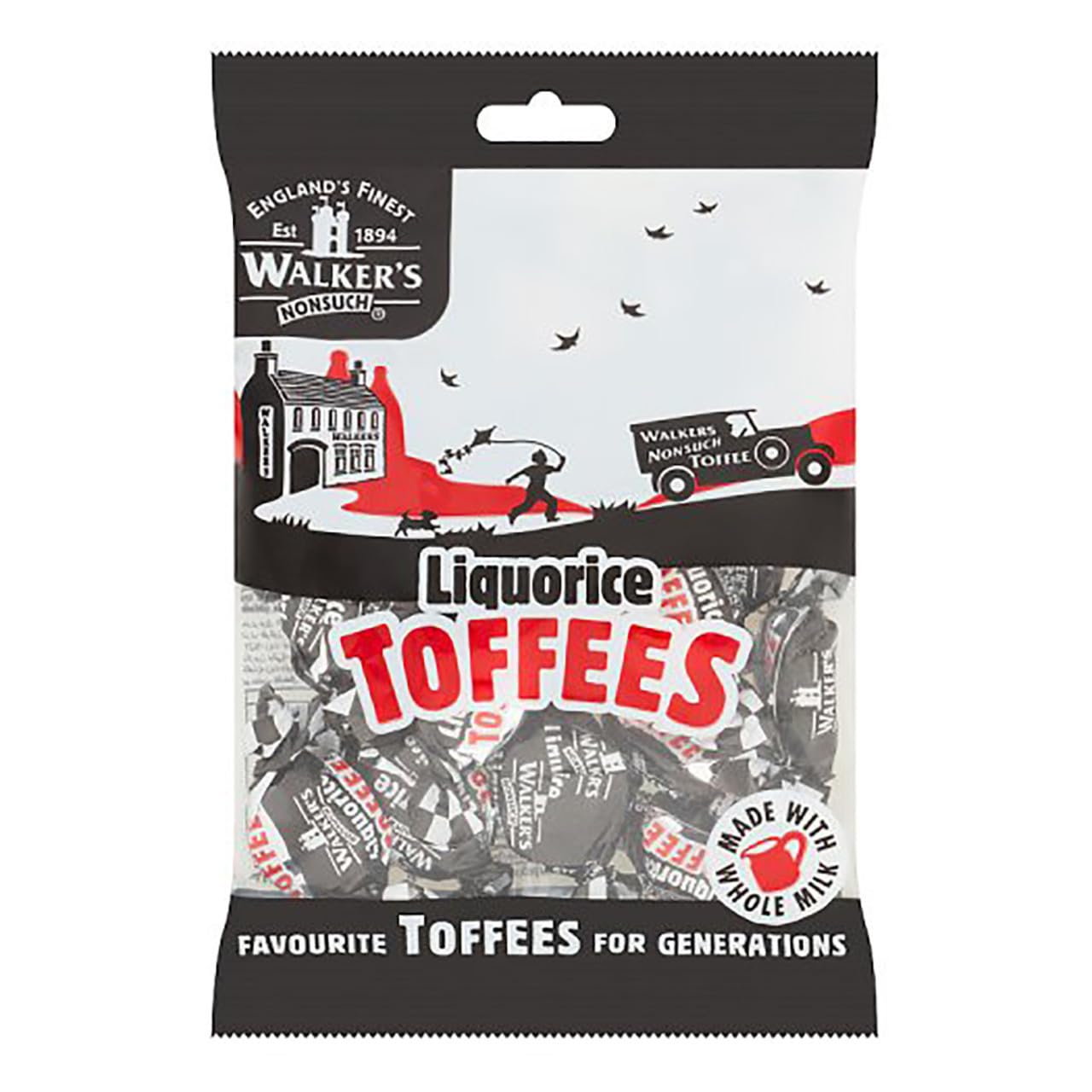 Walkers' Nonsuch Liquorice Toffees | With Condensed Milk & Black Treacle | Imported From The Uk | Traditional British Candy | Ol