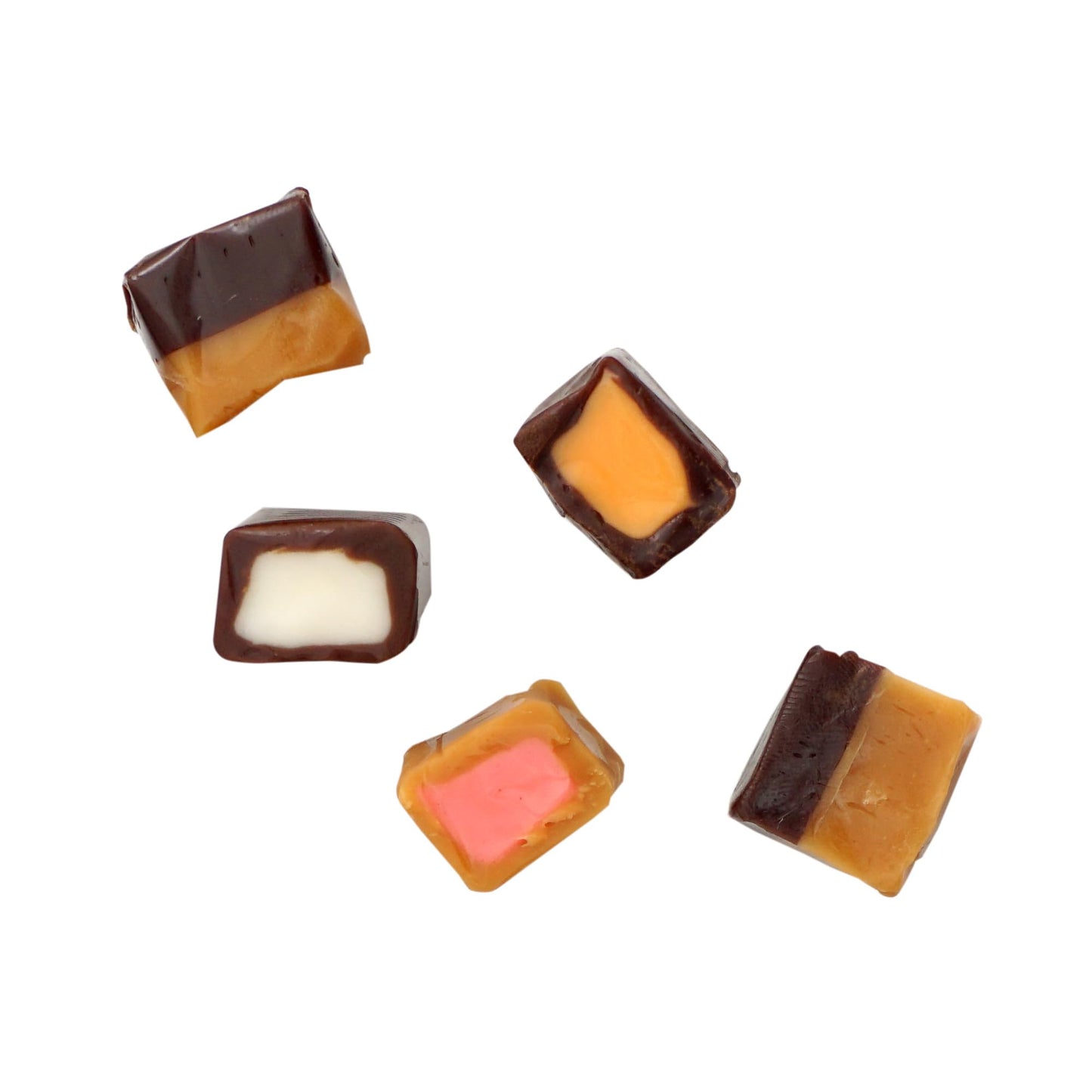 The Hampton Candy Company Assorted Caramel Squares Candy - 2 Pound Bulk Bag, Individually Wrapped, Approximately 125 Pieces