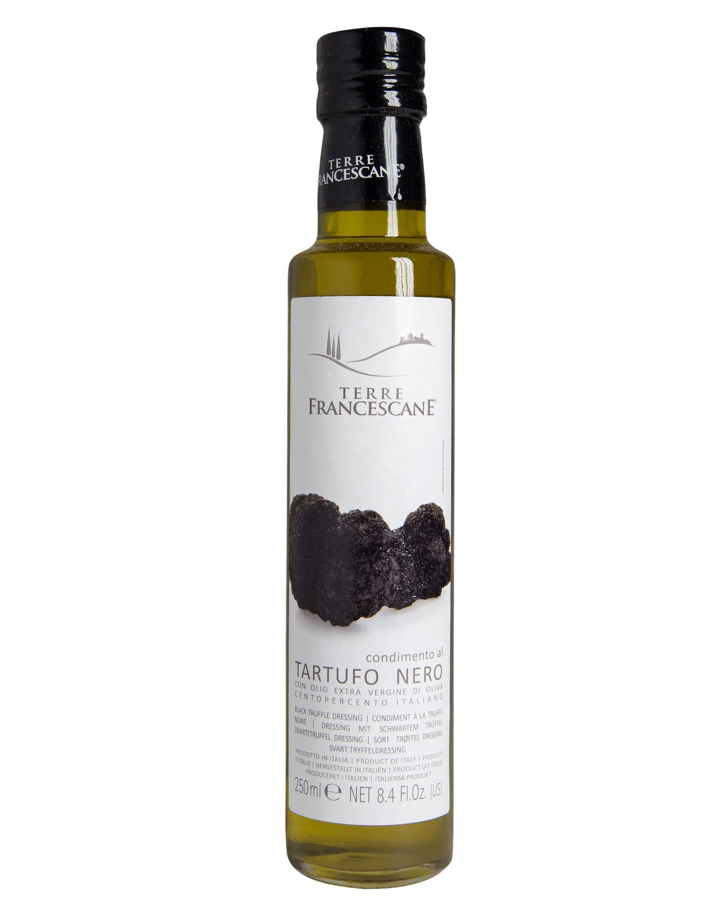 Black Truffle Dressing with 100% ITALIAN Extra Virgin Olive Oil - 250ml - 8.45 Fl oz | Directly imported from selected artisanal