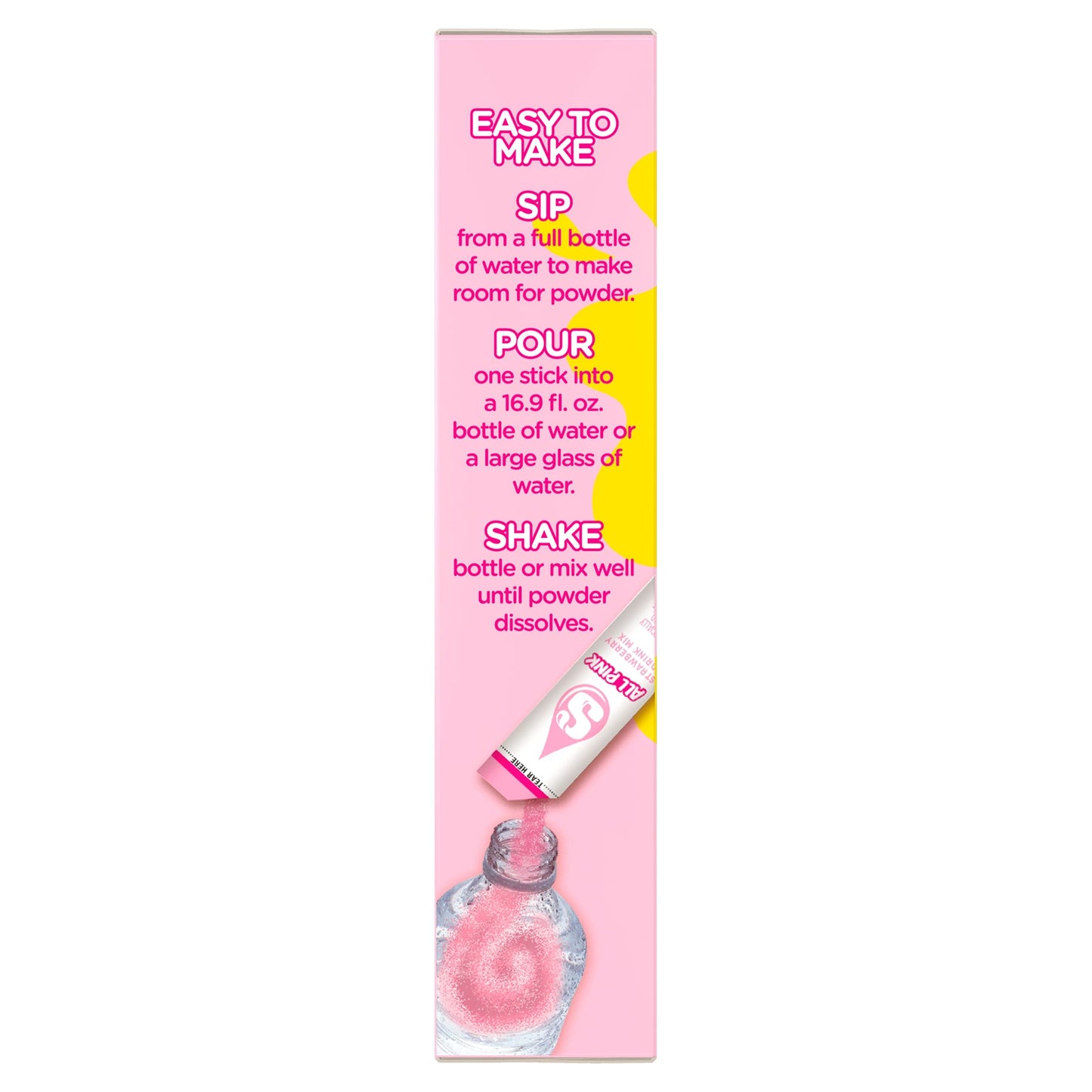 Starburst Singles To Go Powdered Drink Mix, All Pink Strawberry, 3 Boxes With 6 Packets Each - 18 Total Servings, Sugar-Free Dri