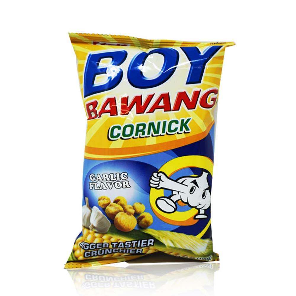 Boy Bawang Cornick, Garlic - Crispy Tasty & Gluten-Free Corn Nuts 3.54 Ounces (100G), 3 Pack