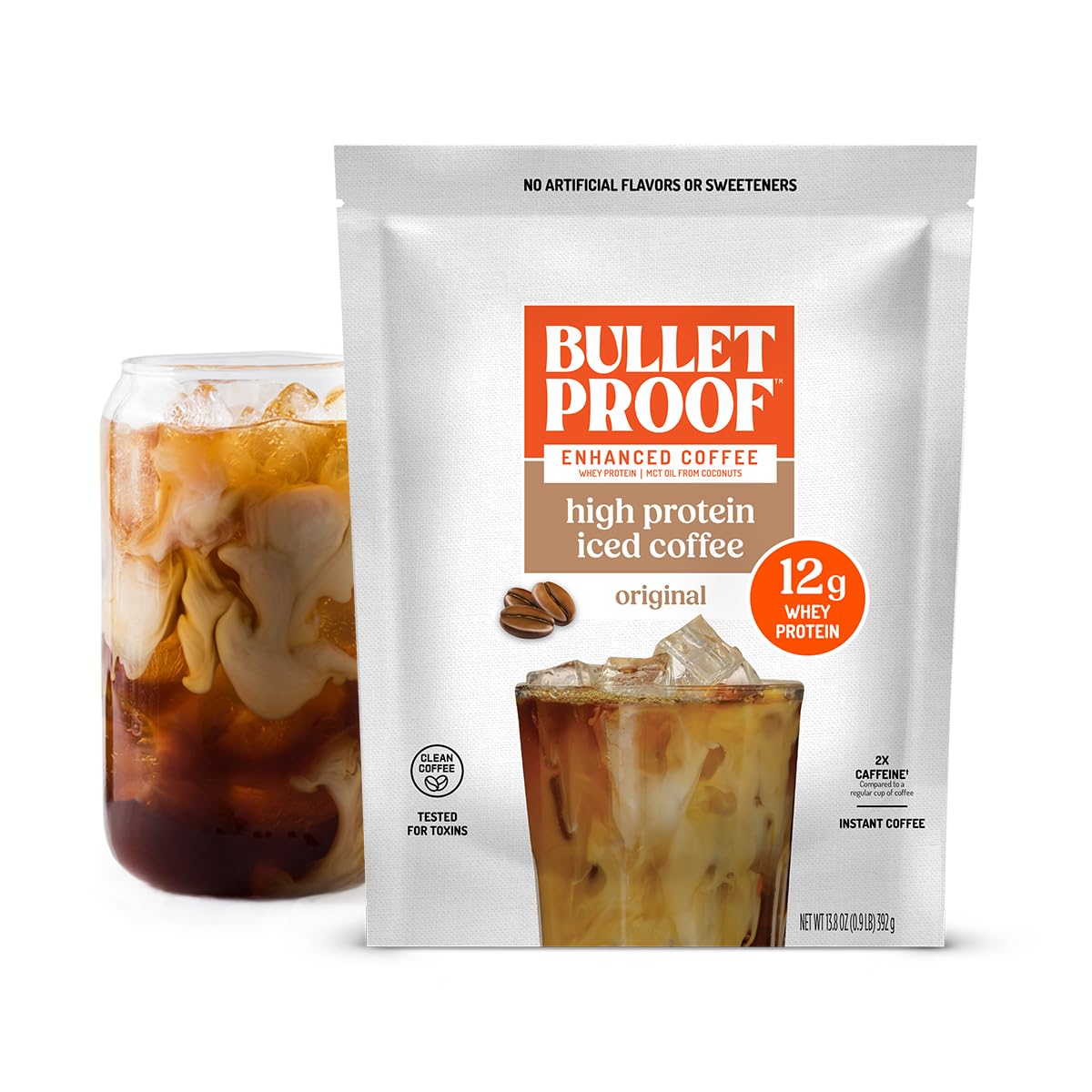 Componentproof Oriflavor Blendal High Protein Iced Instant Coffee  14 Servings  12G Whey Protein  No Artificial Flavors & Sweeteners  170Mg Energy Blend Per Serving  Creamy Coffee Forward