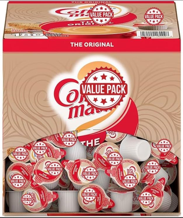 Original Coffee Creamer Mini Moos Half & Half Creamer Singles, 180 Count