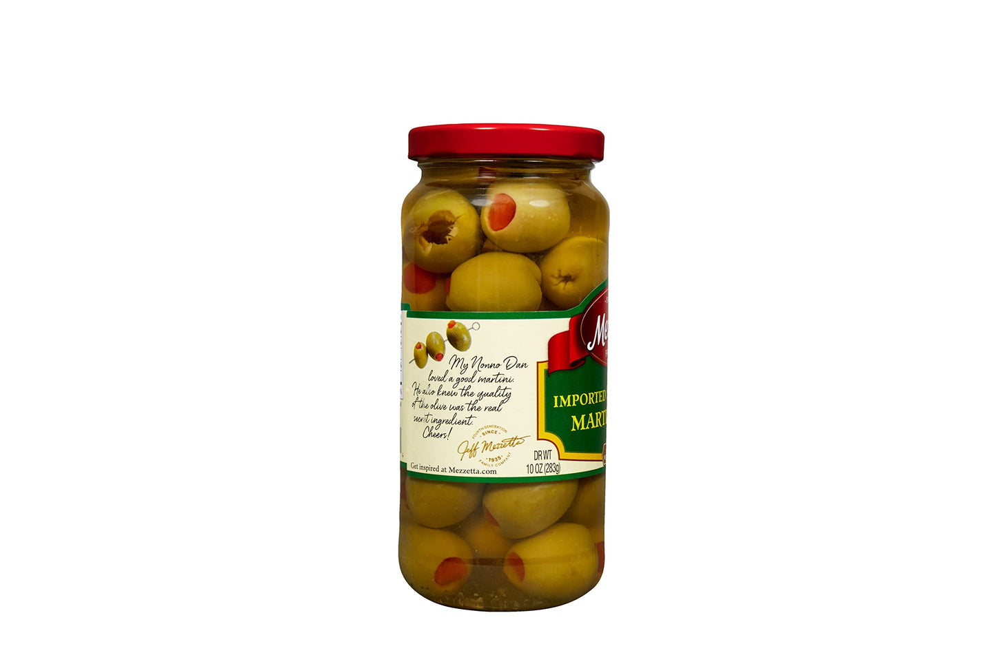 Mezzetta Spanish Queen Martini Olives, Non-GMO, Gluten Free, Keto, 10 oz Jar (Pack of 2)
