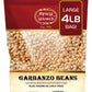 Garbanzo Beans - Chickpeas Dried 4 Lb Bag - All Natural, Sproutable, Perfect For Hummus - By Spicy World