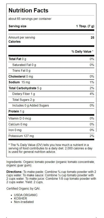 Frontier Co-op Organic Tomato Powder 1lb