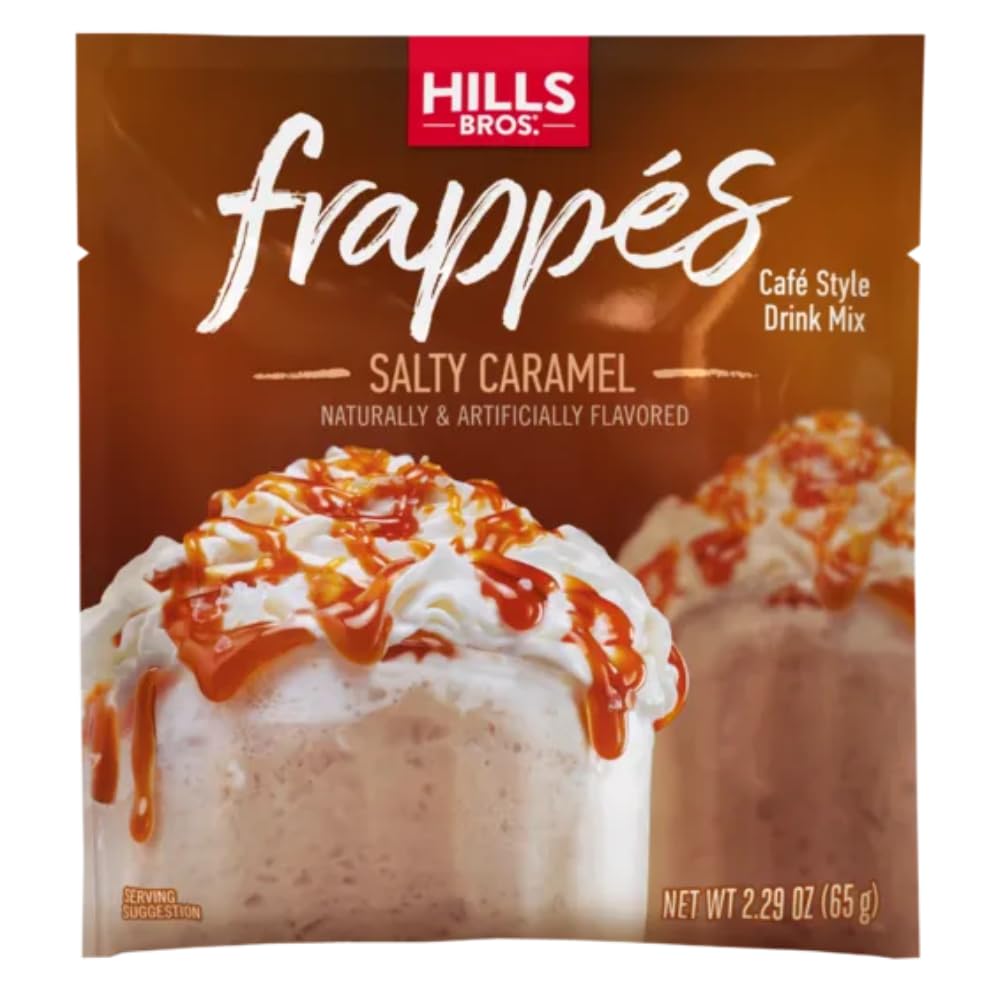 Hills Bros. Frappés Instant Drink Mix - Salted Caramel - Gluten-Free, Kosher - 27.6 Ounce Pack