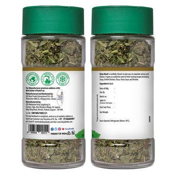 Keya Basil For Pizza/Pasta Seasoning (Freeze Dried), Imported Herb Sprinkler,12Gm