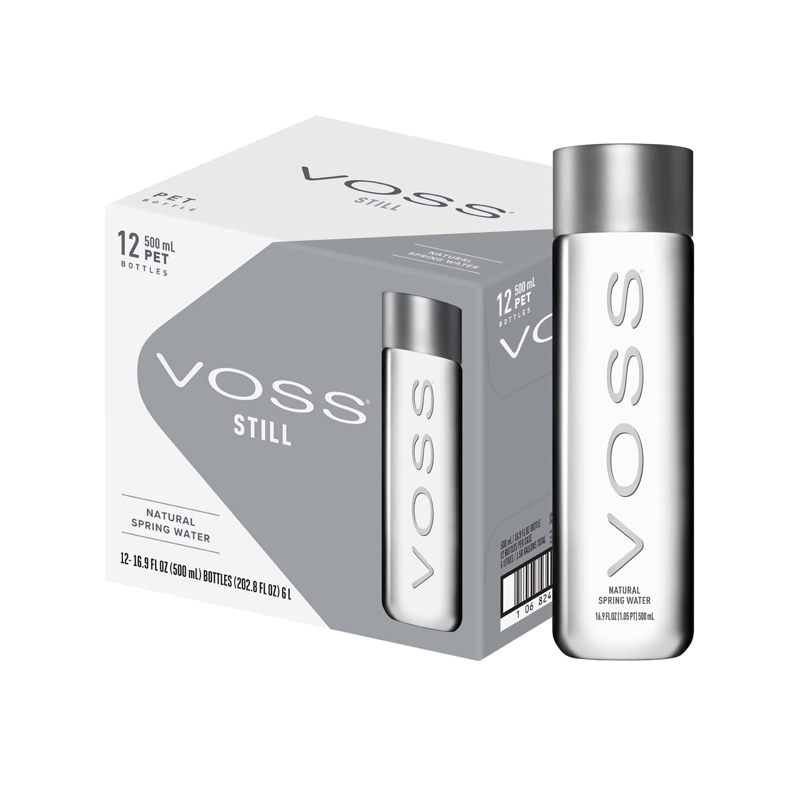 VOSS Still Water, Naturally Pure, 16.9 Fl Oz, Pack of 12 Bottles