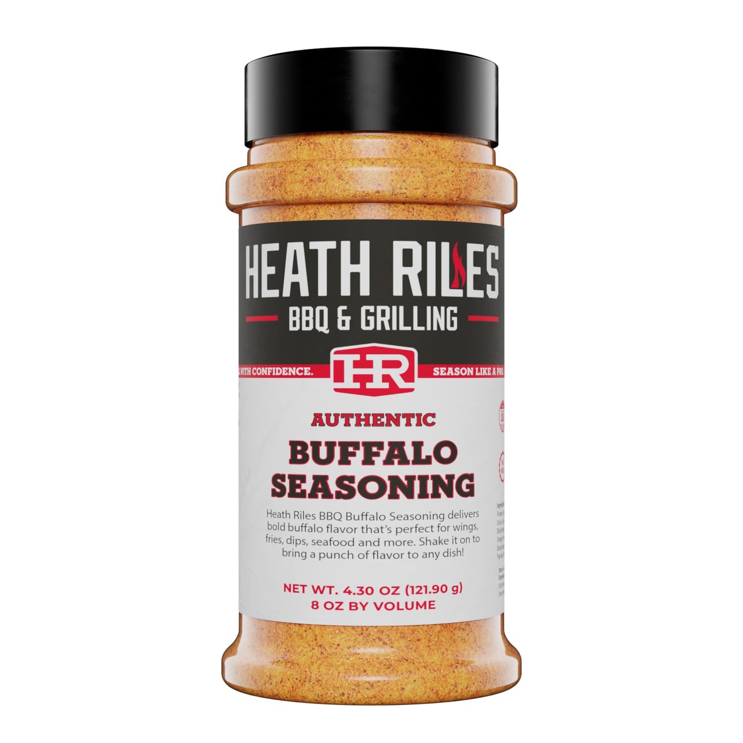 Heath Riles Bbq Rub - Buffalo Seasoning, Champion Pitmaster Recipe, Legendary Rubs For Smoky Aroma & Grilling, 80+ Bbq Championships, 8 Oz.