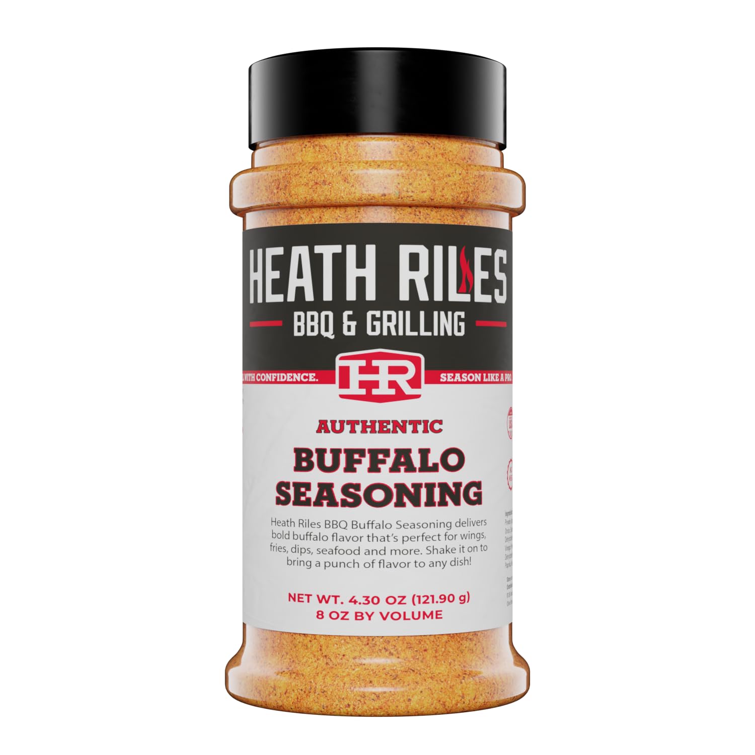 Heath Riles Bbq Rub - Buffalo Seasoning, Champion Pitmaster Recipe, Legendary Rubs For Smoky Aroma & Grilling, 80+ Bbq Championships, 8 Oz.